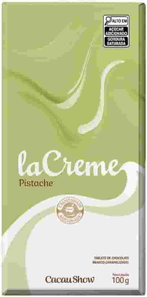 Tablete LaCreme Choco Branco com Pistache 100g Cacau Show
