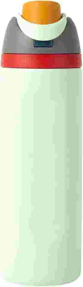 Garrafa Térmica de Água 710ml com Tampa 2 em 1 - Antivazamento, Parede Dupla, Com Alça e Tampa com Trava (Verde Claro)