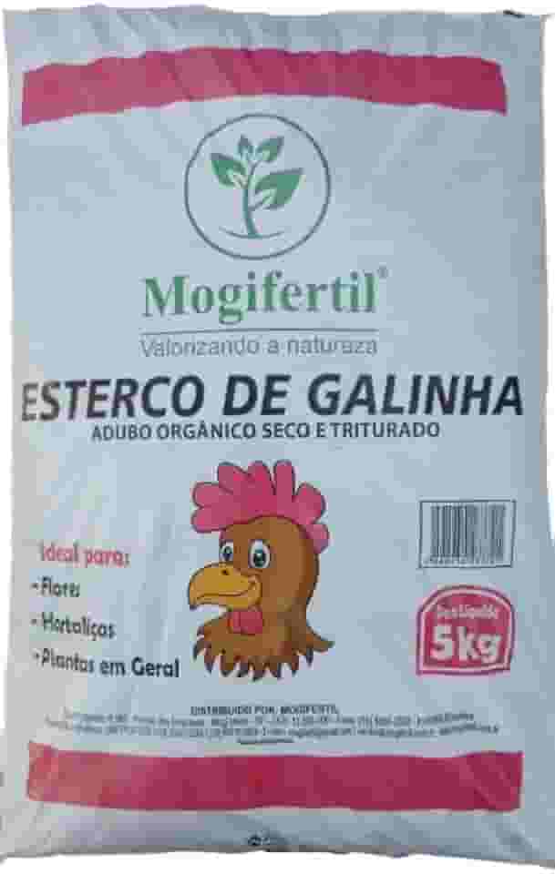 5kg Esterco de Galinha Adubo Orgânico Seco Mogifertil