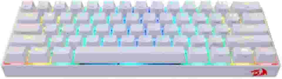 Teclado Gamer 60% Sem Fio Redragon Draconic Lunar White Switch Outemu MK2 Brown ABNT2 Bluetooth 5.0 - K530W-RGB, Branco