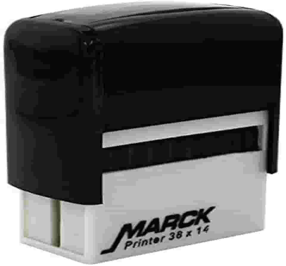 Carimbo Automático, Carbrink, Autoentintado, Lançado, Preto, 38x14 mm