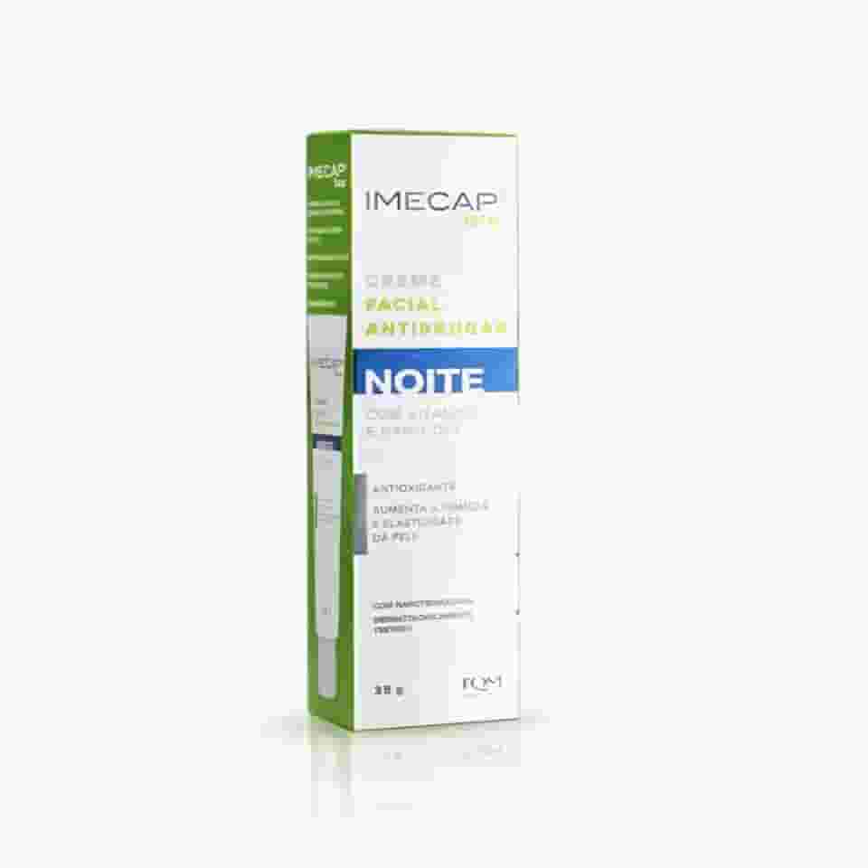 Imecap Face Noite 35g - Creme Antirrugas Clareador com Ácido Hialurônico + Q10