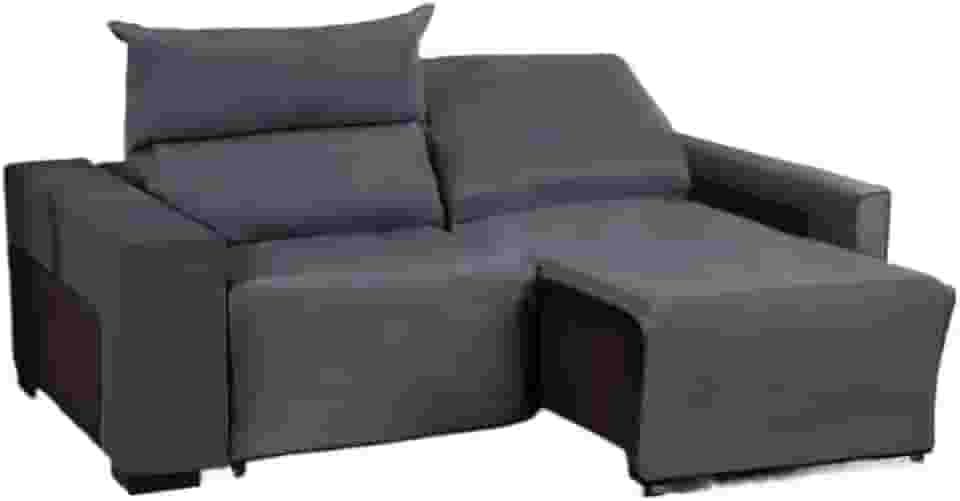 Kit Capa para Sofá Retrátil 2 Lugares - Tecido Soft e Confortável, Capa Protetora Ajustável, para Sofá de Espuma(Cinza,1 m)