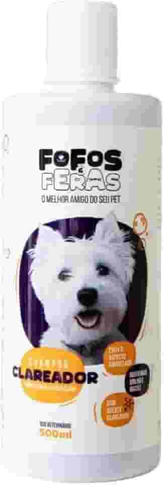 Shampoo Clareador 500ml - Para Cães e Gatos - Pelos mais Brancos