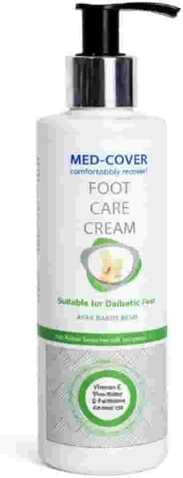 Creme Hidratante para Pé Diabético com 10% Uréia Med-Cover Foot Care Cream 200ml – Previne Fissuras, Calos e Úlceras, Hidratação Profunda, Reparação da Pele Seca e Sensível