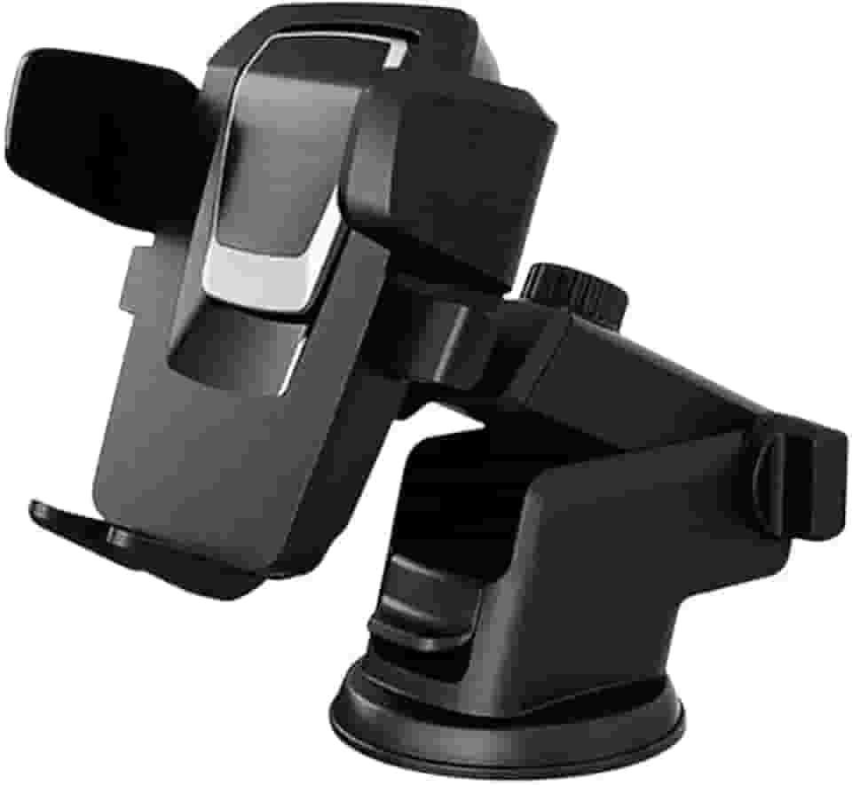 Suporte Veicular Universal para Celular com Trava Automática e Ventosa Forte – Rotação 360° | Fixação no Painel ou Vidro | Compatível com iPhone, Android, GPS, Waze, Uber