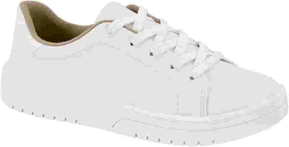 Tênis Casual Feminino Napa Preto Branco Moleca 5791.100