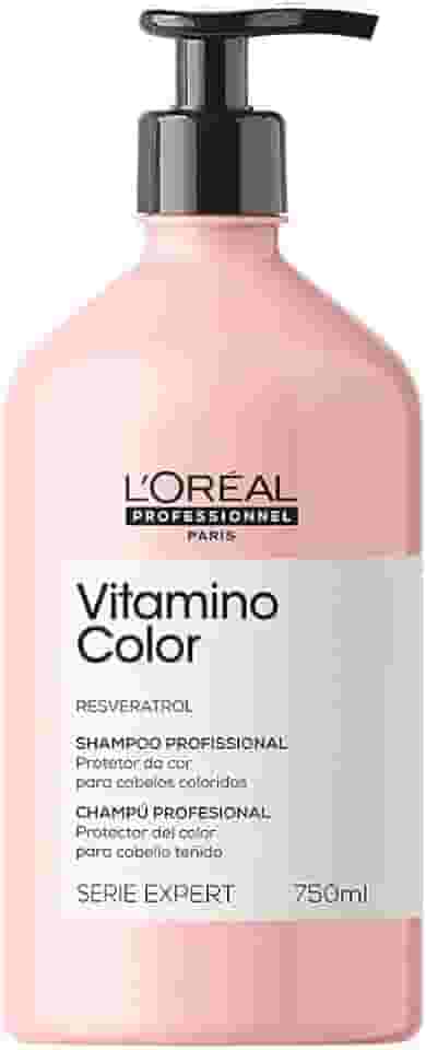 L'Oréal Professionnel Shampoo Vitamino Color, Protege e Preserva a Cor do Cabelo, Previne Danos, Adiciona Luminosidades aos Fios, 750ml