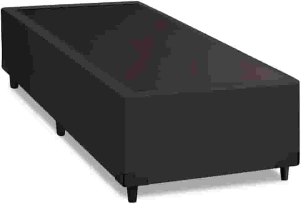 Cama Box Solteiro 0,88m com 38cm de Altura Suede Prince Preto