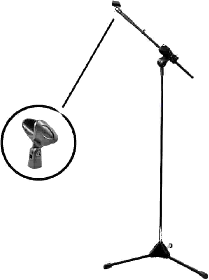Pedestal de Microfone com Cachimbo Para Microfone com Fio ou sem Fio (PARA MIC SEM FIO)