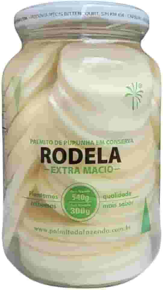 Palmito de Pupunha em Conserva em Rodelas, 550g, Não Contém Glúten, Extra Macio