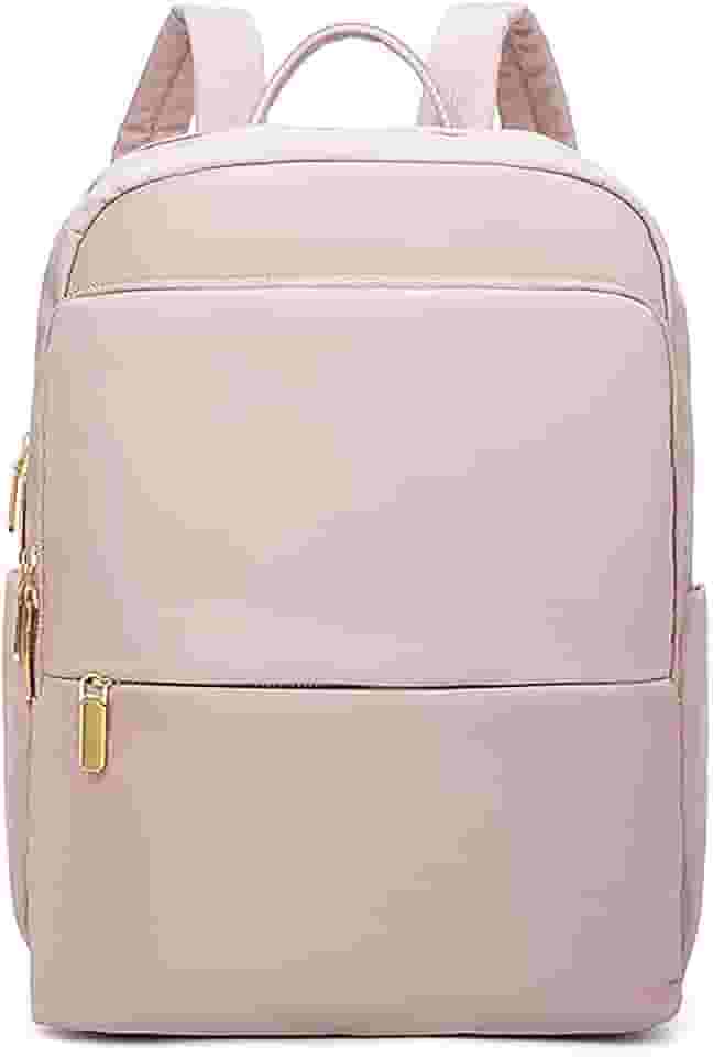 Mochila Feminina de Nylon Impermeável, Compartimento para Notebook de 14 polegadas, Ideal para Comutar, ir à Escola e Uso Casual
