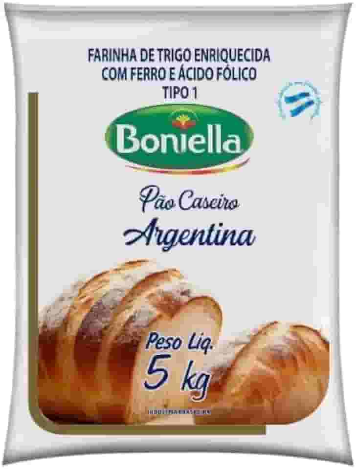 Boniella Farinha de Trigo Tipo 1, Pão Caseiro Argentina, 5kg