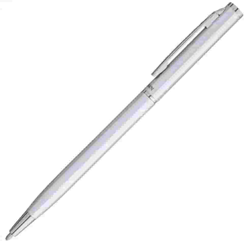 Kit Caneta Crown Esferográfica Hawai Diversas Cores Metal + Estojo Crown (Prata)