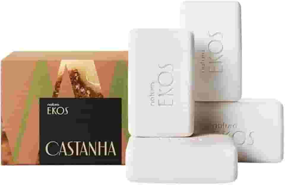 Sabonetes em barra Puro vegetal cremoso EKOS Castanha 4 unid. 100g