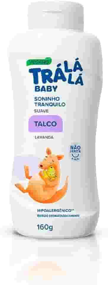 Trá Lá Lá Talco Suave Personagem Baby Branco E Roxo 160 G