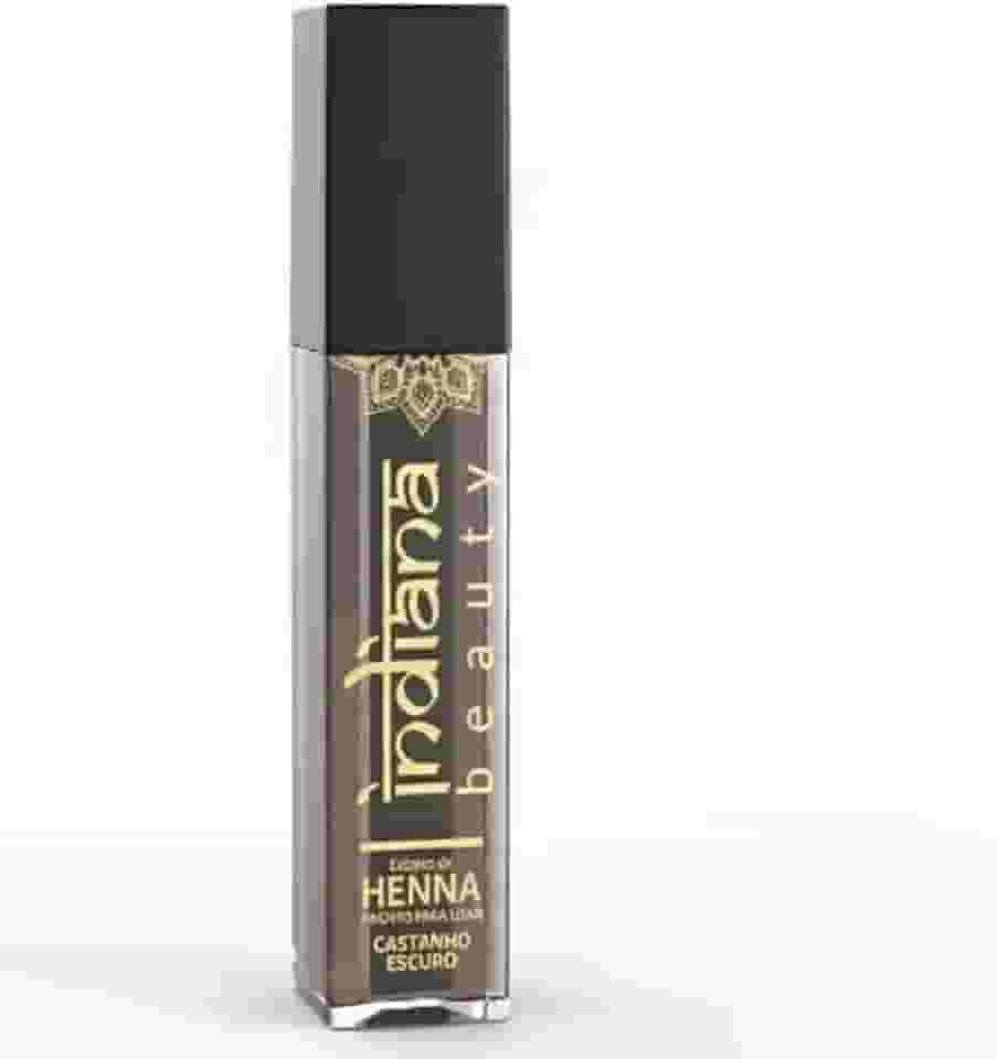 Henna Sobrancelhas Pronta Profissional Indiana Beauty 4,5g Extrato de Renna Preto Castanho Escuro Médio Claro e Ruivo (Castanho Escuro)