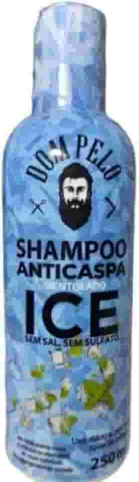 Dom Pelo Shampoo Anticaspa Ice, Mentolado, Sem Sal e Sem Sulfato, 250ml, Controle Total da Caspa com Frescor Intenso
