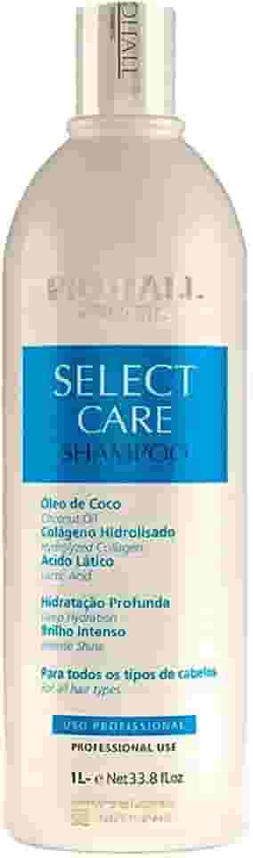 Shampoo Pós Progressiva Prohall Select Care - Manutenção 1L - Prolonga Efeito Liso, Maciez e Brilho Intenso