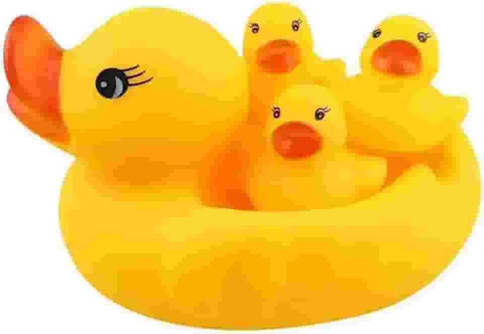 Conjunto De Patinhos De Banho Em Vinil 4 Peças Brinquedo De Banho Para Bebês