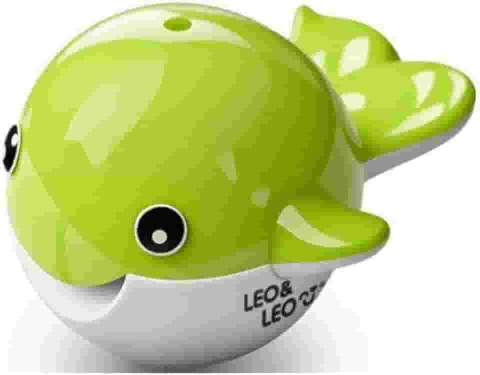 Apontador Duplo Baleia 2 Furos - Para Lápis Jumbo e Comum Fundo do Mar 1Und (Verde)