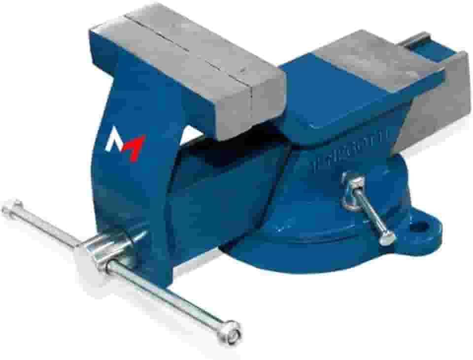 Morsa de Bancada Menegotti Nº 6 – 150mm | Base Giratória, Bigorna Integrada, Corpo Reforçado | Uso Semiprofissional e Profissional