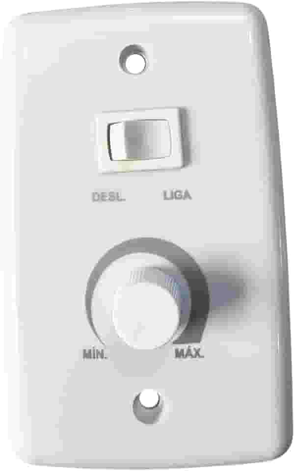 Controlador Chave Rotativa Bivolt com Tecla Liga/Desliga 400W para Ventilador Oscilante de Parede ou Coluna