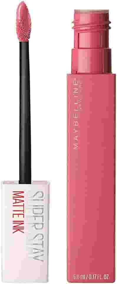 Maybelline SuperStay Matte Ink Batom Líquido Matte Longa Duração 16H com Aplicador Preciso, Não Transfere e Cor Intensa, Acabamento Matte Confortável, Cor 15 Lover Rosa Malva, 5ml