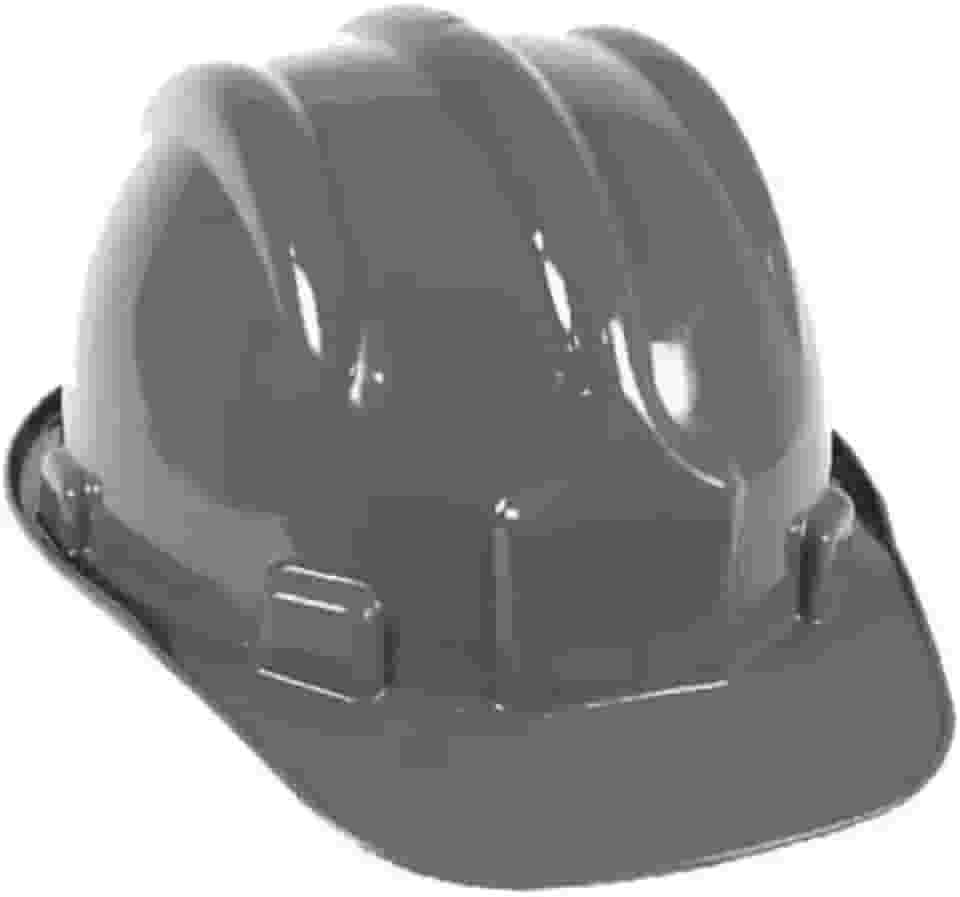 CAPACETE DE SEGURANÇA CINZA MODELO PLT