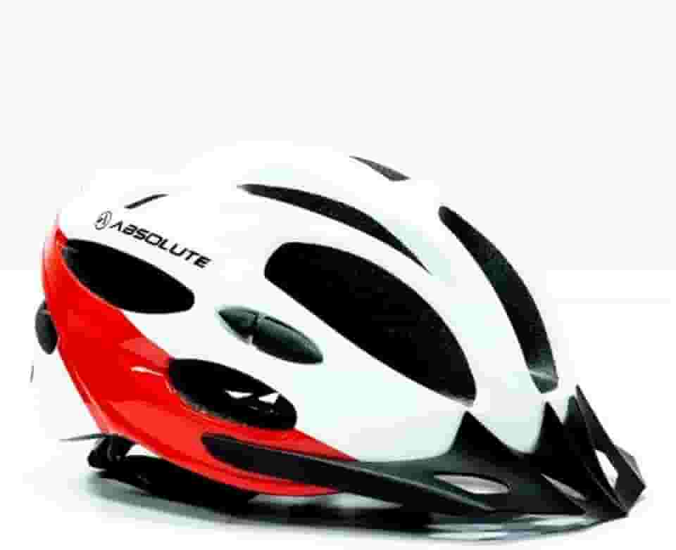 Capacete Ciclismo Absolute Nero Bicicleta MTB e Speed Branco e Vermelho