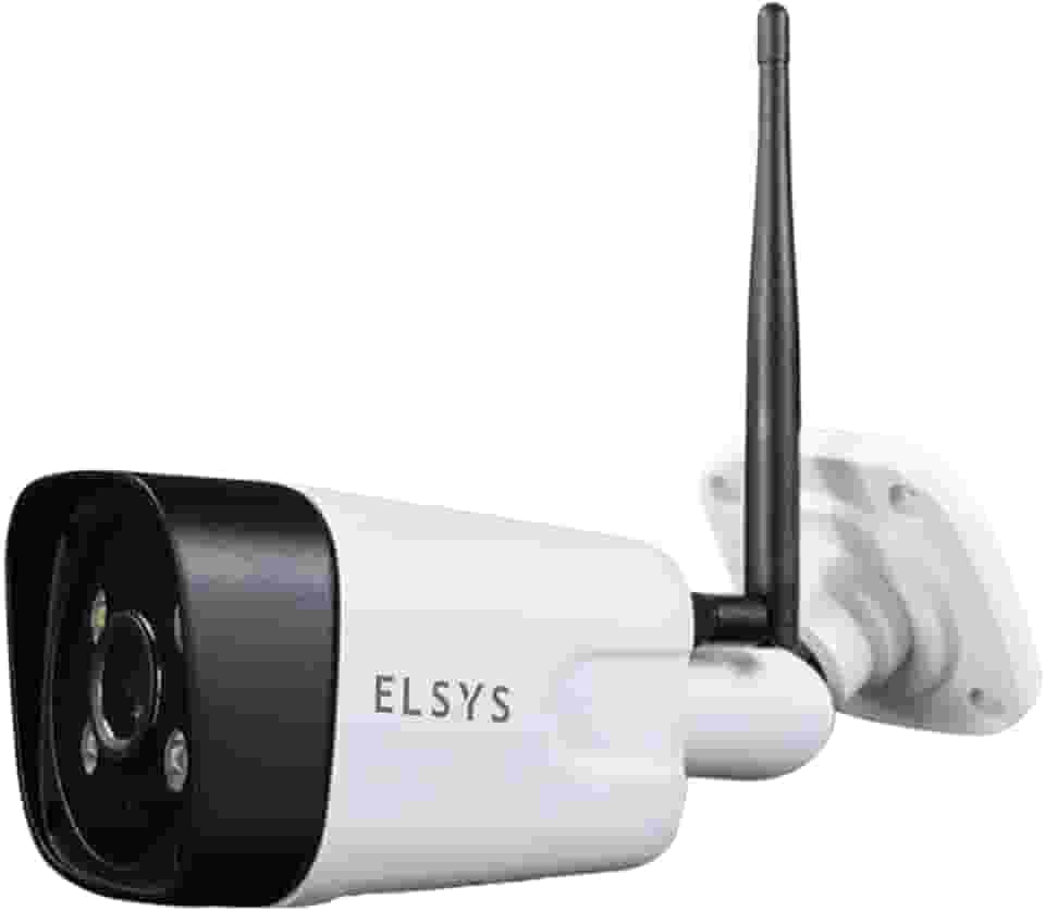 Câmera de Segurança Wi-Fi Externa Compatível com Alexa, Full HD 1080p ESC-WB3F, Elsys, Branca