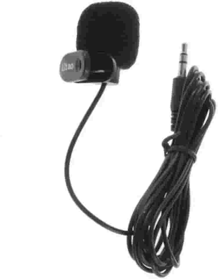 Andoer Microfone de Lapela P2 para PC, Notebook, Filmadoras, Skype, Vlogs no YouTube, 3.5mm