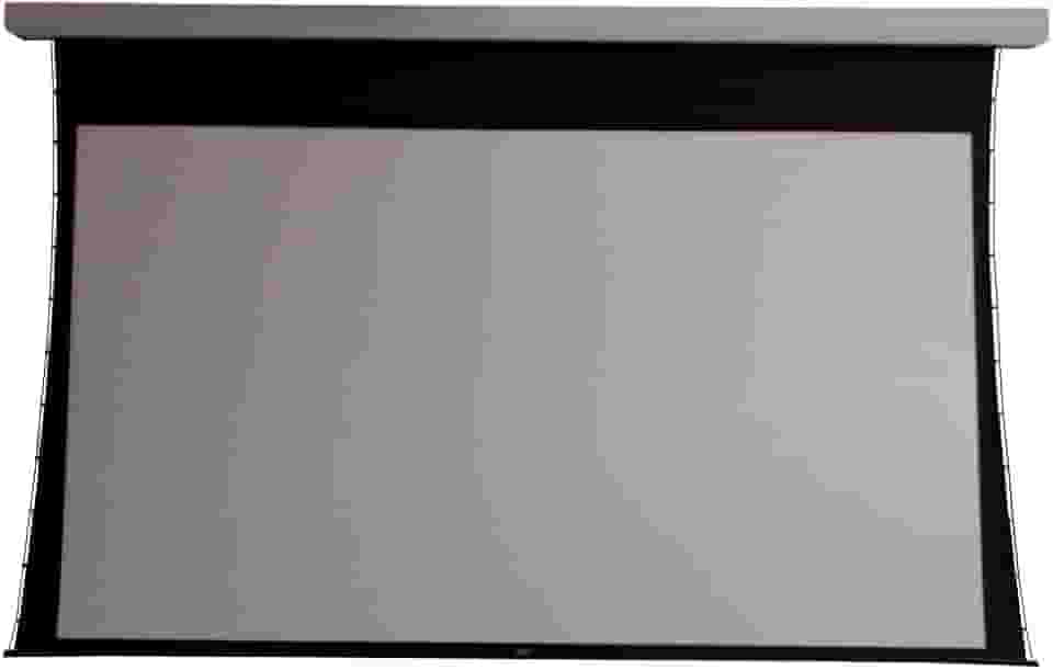 Tela de Projeção 100 Polegadas 16:9 Cinza High Contrast Elétrica 110v Tensionada com Controle Remoto + Moldura