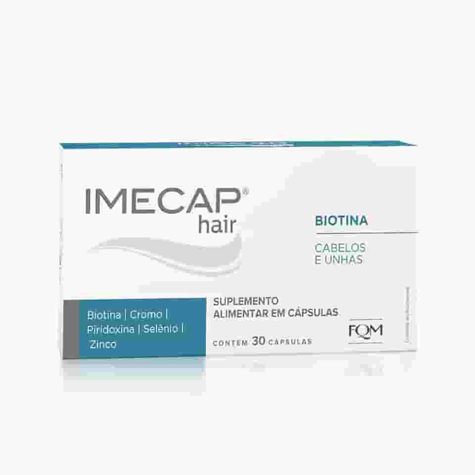 Imecap Hair 30 Cápsulas - Vitaminas para Cabelos e Unhas com Biotina