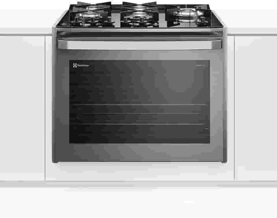 Fogão de Embutir 5 bocas Electrolux Cinza Experience com Mesa de Vidro, PerfectCook360 e VaporBake (FE5EC) 220V