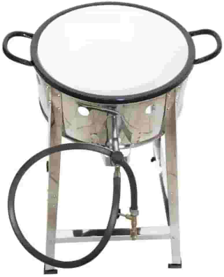 Fritadeira Industrial Fogão Pasteleiro Com Tacho 16 7l Aço Inoxidável