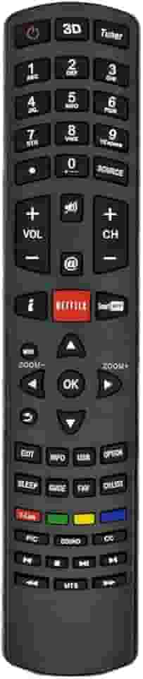 Controle Remoto Para Smart TV LCD LED Philco Netflix 3D