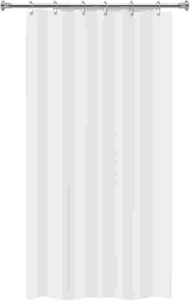 "Cortina Para Box Vinil Branca Impermeável Antimofo e Antiácaro, 1,38x1,98m, Com Ilhós, Material Resistente e Higienizável - Não acompanha Varão"