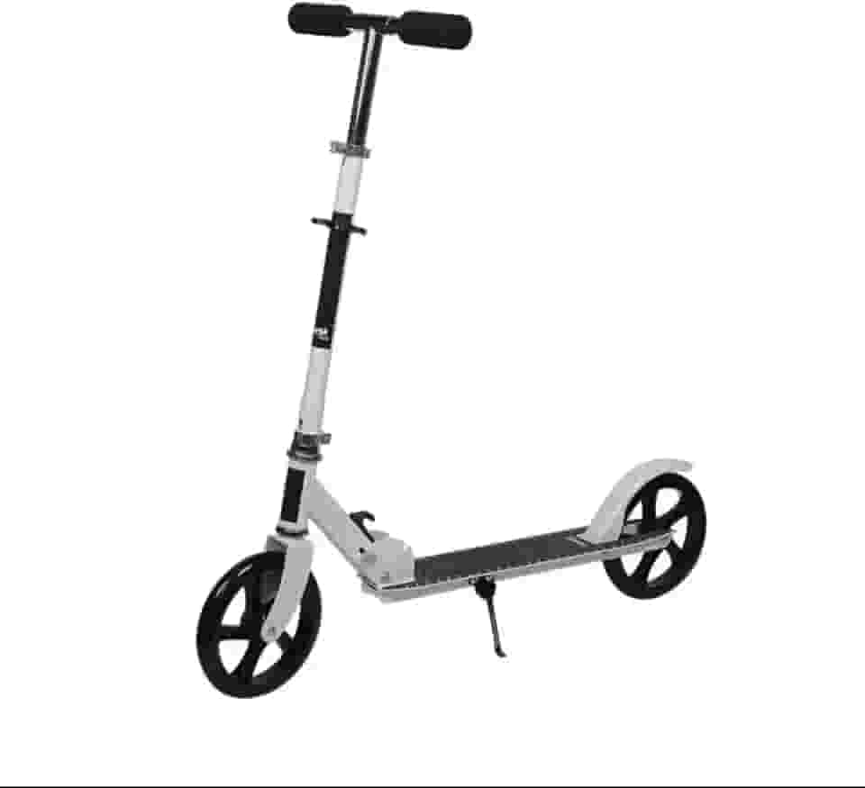 Patinete Infantil Adulto Juvenil 2 Rodas Dobrável Portátil Branco, Preto. Capac até 100 kilos