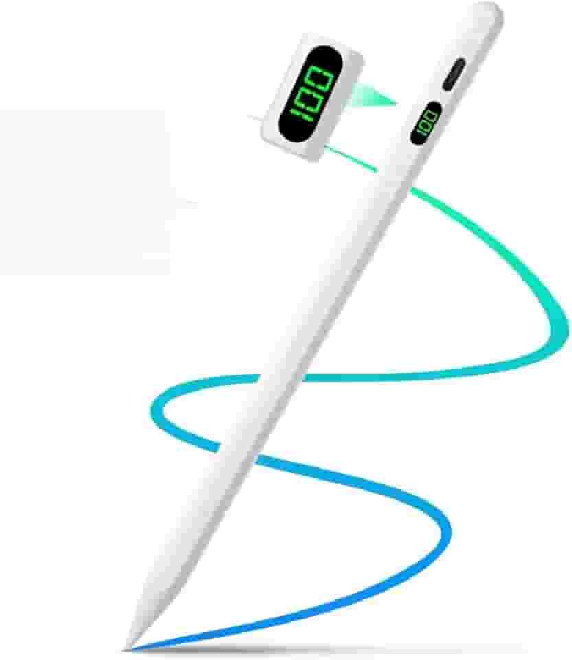 Caneta Stylus para iPad, Apple Pencil com USB-C e Display LED de Energia, Carregamento Rápido, Compatível com Geração, iPad Pro12,9/11polegadas,Air 5/4/3,Mini 6/5,iPad10/9/8/7/6