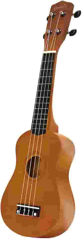 Ukulele Acústico Queen's Soprano 21 - Acabamento em Madeira Caramelo com Cordas de Nylon, Madeira Linden/Poplar, Ponte em PVC
