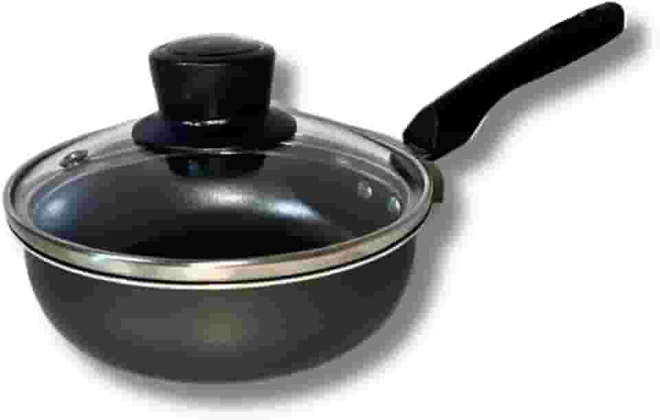 Frigideira Ovo Antiaderente Pequena C/tampa Vidro 12 Cm (Grafite Black)