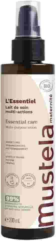 Mustela L’Essentiel Loção Corporal Multifuncional 200ml – Melhora Elasticidade, Firmeza, Previne e Corrige Estrias – com 99% de ingredientes de origem natural - Mustela Maternité