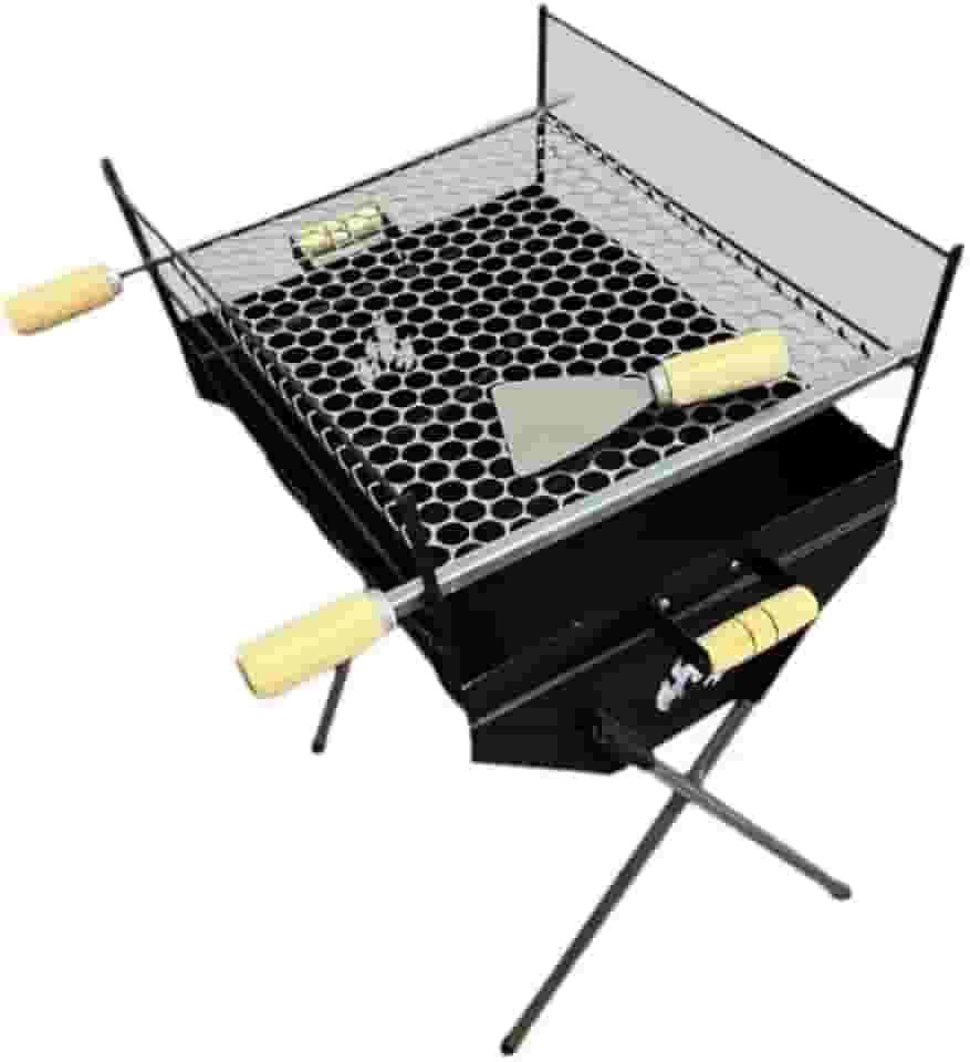 Churrasqueira Com Grelha Churrasco Espeteira 50x40 Camping Churrasco Espetinho