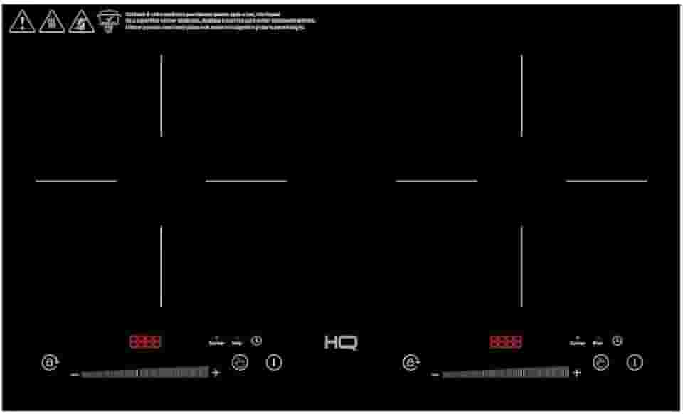 Cooktop de Indução HQ 2 Bocas Portátil 3500W Preto HQ-IDS3502S 220V