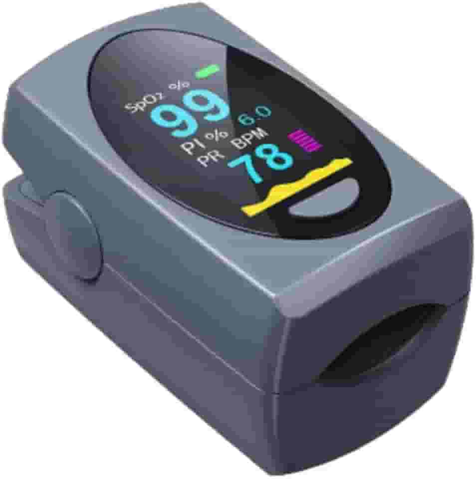 OxÍmetro de Dedo Portátil Tela Colorida com Curva Uso Adulto e Infantil LT-F20 - Mediclini