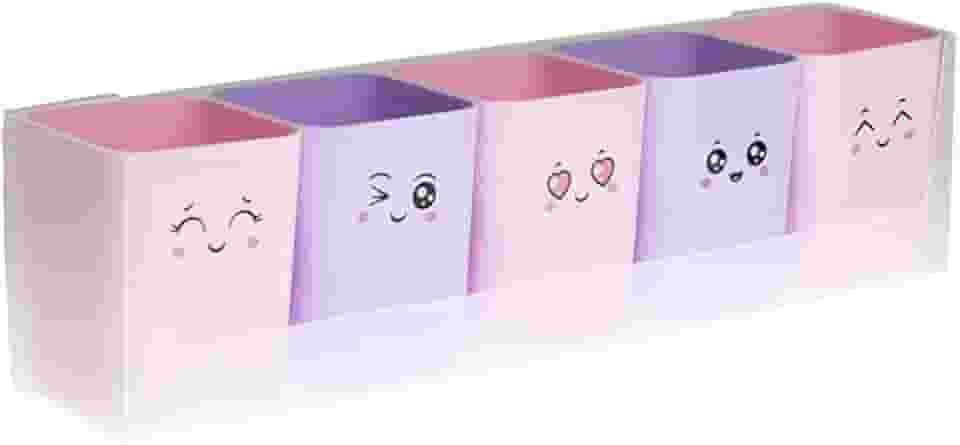 Porta objetos doçura c/ 5 unidades rosa e lilás 2190.ss Dello