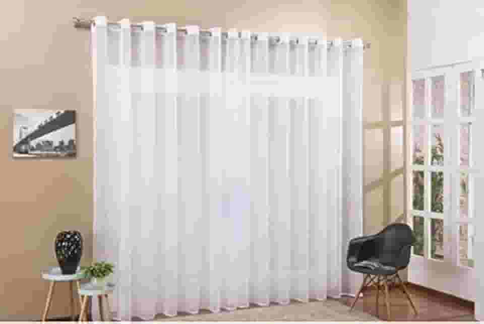 Cortina Roma Para Sala e Quarto 4,00 x 2,50 Admirare Cor:Branca