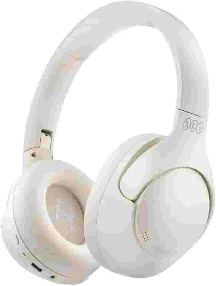 Fone de Ouvido Bluetooth QCY H3 ANC, Cancelamento de Ruído Ativo Headphone Bluetooth 5.4 Headset com Microfone, Certificação Hi-Res Audio, Conexão Multipontos, 60 horas reprodução (Branco)