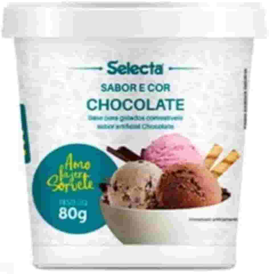 Sabor em Pó para Sorvete Chocolate 80g - Selecta